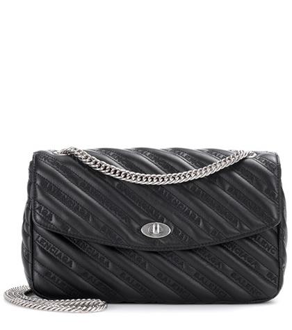 Fendi Lock M Leather Shoulder Bag