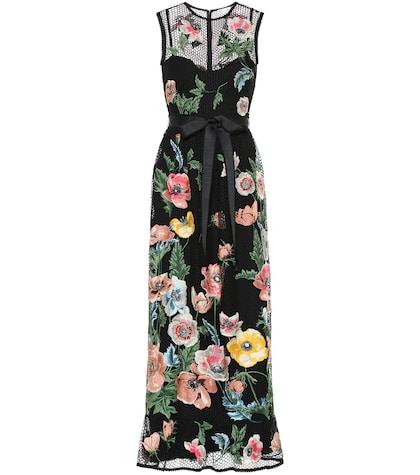 Redvalentino Embroidered Broderie Anglaise Maxi Dress