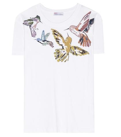 Redvalentino Graphic Printed Cotton T-shirt