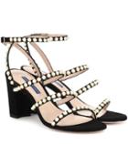 Burberry Perrine Embellished Suede Sandals
