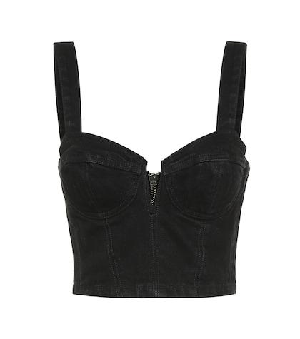 Grlfrnd Ariel Denim Crop Top