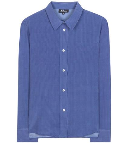A.p.c. Striped Silk Shirt