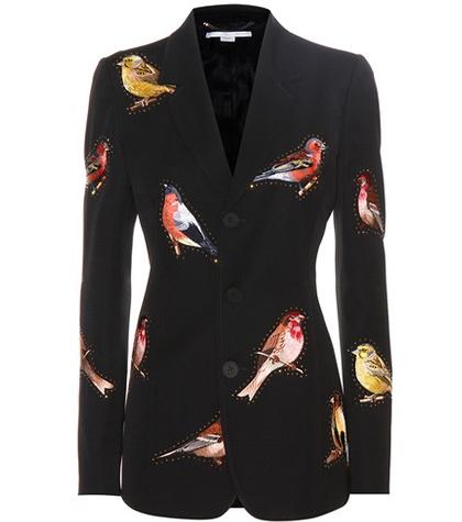 Stella Mccartney Embroidered Wool Blazer