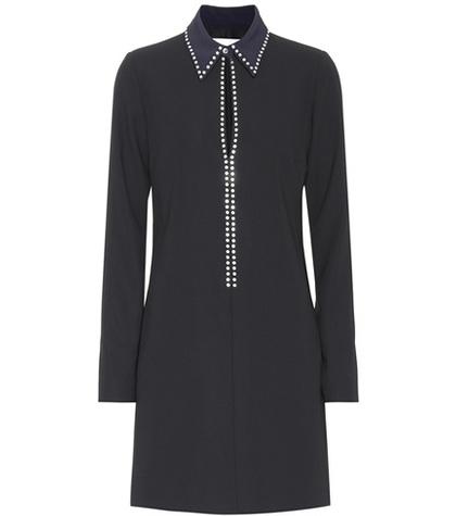 Victoria Victoria Beckham Crystal-embellished Crêpe Minidress