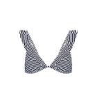 Equipment Flounce Striped Bikini Top