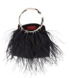 Valentino Valentino Garavani Silk-blend Feather Clutch
