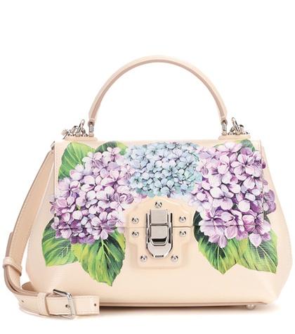 Dolce & Gabbana Lucia Floral-printed Leather Handbag