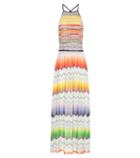 Roberto Cavalli Striped Crochet Dress