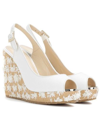 Jimmy Choo Prova Raffia Wedge Sandals