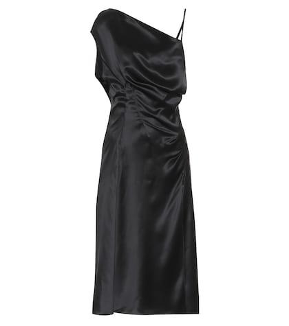 Versace Asymmetrical Silk Satin Dress