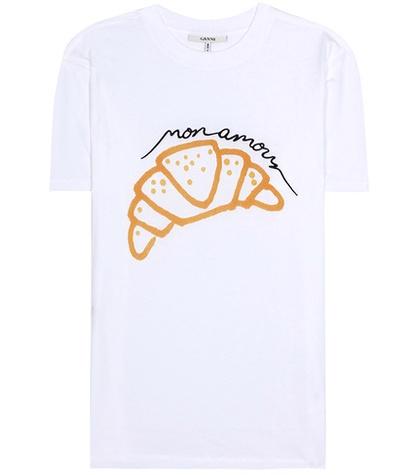Ganni Moulin Printed Cotton T-shirt