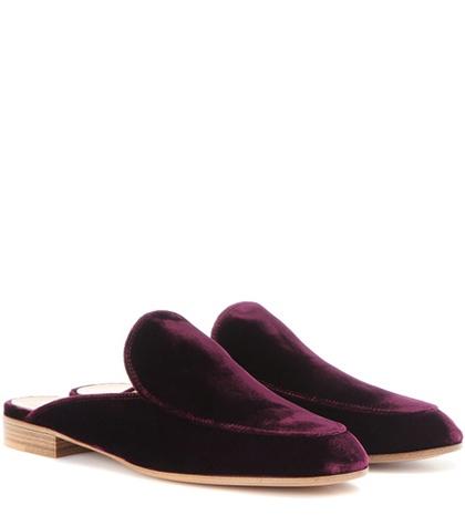 Gianvito Rossi Exclusive To Mytheresa.com – Palau Velvet Slippers