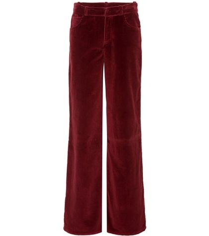 Oscar De La Renta Cotton Corduroy Wide-leg Pants