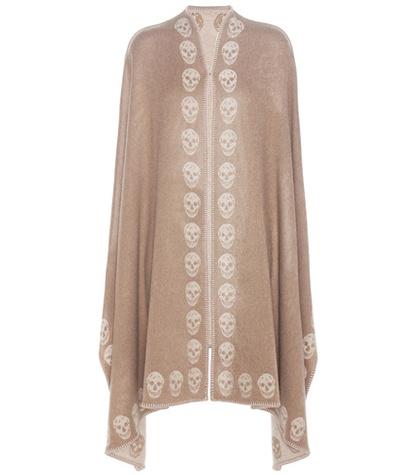Alexander Mcqueen Reversible Cashmere Cape