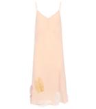 Miu Miu Feather-trimmed Silk Slip Dress
