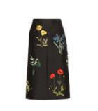 Stella Mccartney Embroidered Cotton And Silk-blend Skirt