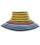 Ganni Striped Straw Hat