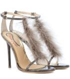 Charlotte Olympia Provocateur Feather-trimmed Sandals