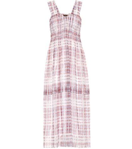 Burberry Scribble Check Silk Dress