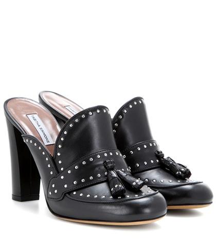 Calvin Klein Jeans Diana Embellished Leather Mules