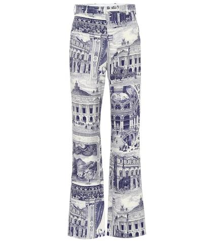 Acne Studios Phine Printed Linen-blend Pants