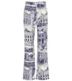 Acne Studios Phine Printed Linen-blend Pants