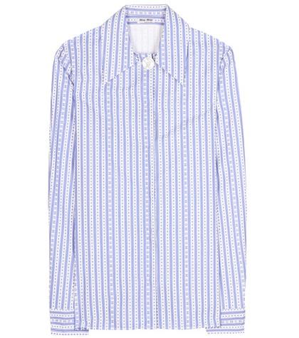 Miu Miu Striped Cotton Shirt