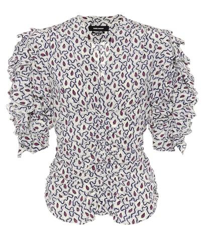 Isabel Marant Andora Printed Silk Top