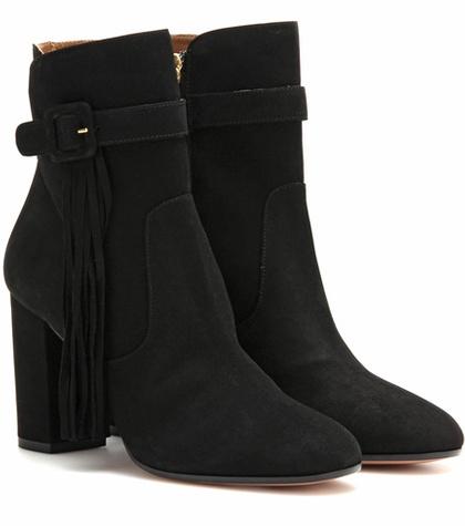 Aquazzura Christina 85 Suede Ankle Boots
