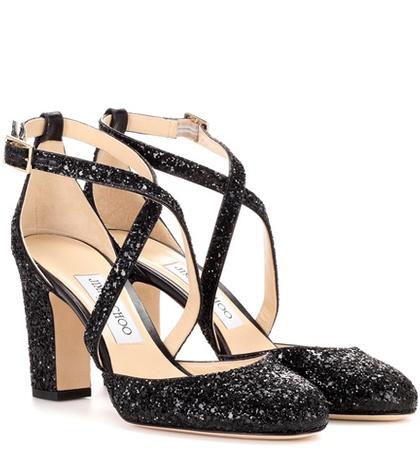 Jimmy Choo Cleo 85 Glitter Pumps
