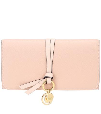 Frame Alphabet Long Leather Wallet