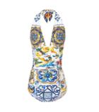 Dolce & Gabbana Majolica Printed Swimsuit