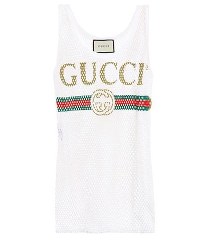 Gucci Mesh Cotton Tank Top