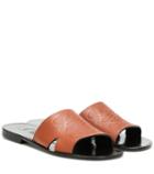 Helmut Lang Anagram Leather Slides