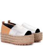 Brunello Cucinelli Leather Platform Espadrilles