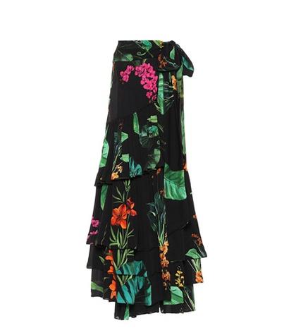 Johanna Ortiz Exclusive To Mytheresa.com – La Granadina Printed Silk Skirt