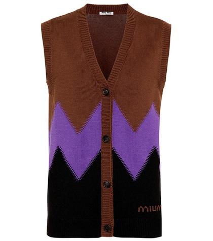 Miu Miu Chevron Wool Vest