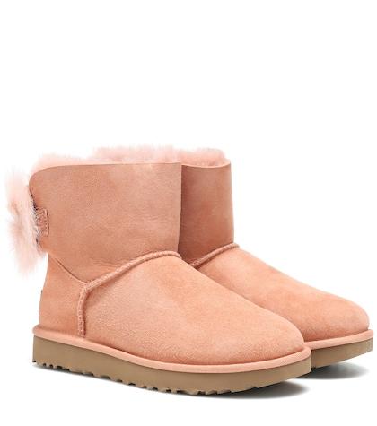 Prada Fluff Bow Mini Ankle Boots