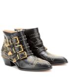 Chlo Susanna Studded Leather Ankle Boots