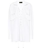 Alexandre Vauthier Embellished Oversized Cotton Shirt