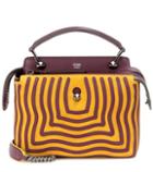 Fendi Dotcom Suede And Leather Shoulder Bag