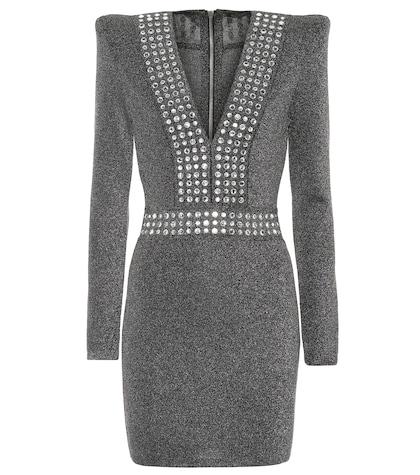 Balmain Embellished Metallic Minidress