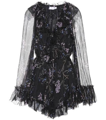 Zimmermann Paradiso Floral-printed Silk Playsuit