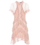 Alexander Mcqueen Silk Draped Ruffle Dress