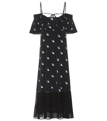 Msgm Pin-up Swallow Crêpe Dress