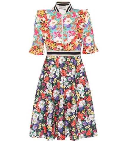 Gucci Floral-printed Cotton-blend Dress