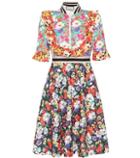 Gucci Floral-printed Cotton-blend Dress
