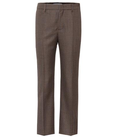Self-portrait Plaid Cotton And Mohair Trousers