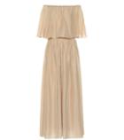 Brunello Cucinelli Silk Off-the-shoulder Dress