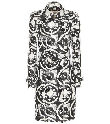 Ganni Sandringham Printed Silk Trench Coat